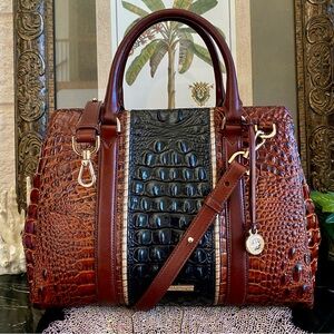 BRAHMIN ❤️PECAN CHANLER SMALL FINLEY SATCHEL